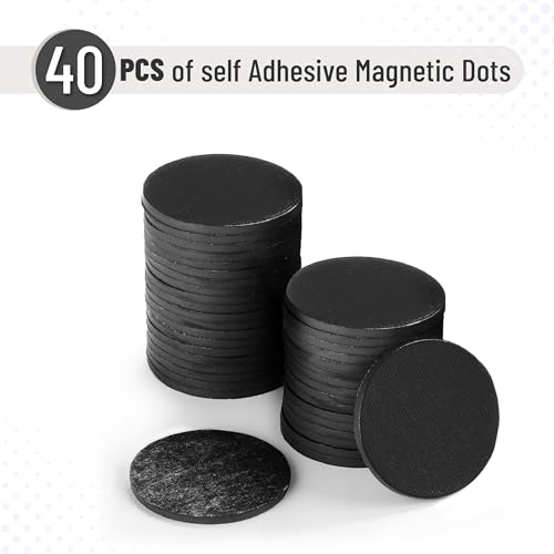 Image of Mr. Pen- Self Adhesive Magnet Dots, 40 pcs, Flexible, 1.2 inch x 2mm Thickness