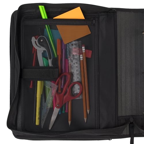 Five Star Zipper Binder, 2 Inch 3-Ring Binder with Round Rings, 5-Tab Expanding File, 380 Sheet Capacity, Black (72536).