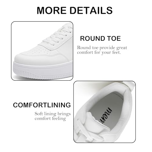 MEMON Womens Fashion Sneakers,Lace Up Platform Sneakers,Lightweight Casual Sneaker,Comfortable Walking Sport Sneakers4