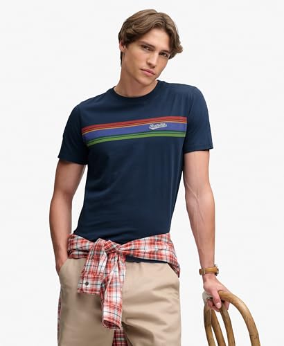 T shirt Superdry Outdoor Stripe Logo Relaxed - vue 3