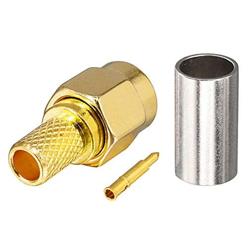 Conector SMA macho crimp dorado pack 10 unidades miniatura 5