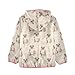 Aflyko Girls' Fleece Bulldog Geometric Beige Zip-Up Hoodie Fleece Outerwear Kids Pink Hooded Jacket Children's Fashion Outwear Coat Warm Sweatshirt 4T