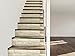 Vinilo para Escaleras Imitación Textura Piedra Blanca | 16 Pegatinas Adhesivas para Paredes Escaleras | Vinilo Decorativo | 80 x 18 cm | Escaleras | Decoración Escaleras Huellas Contrahuellas
