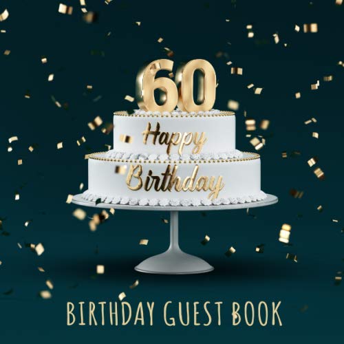 Birthday Guest Book 60th Birthday Party Guest Signing and Messaging