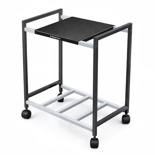 Image of BRAND VILLA Heavy Duty Metal Inverter Trolley Stand with 360 Rotating Lockable Wheels | Battery & Inverter Stand | Movable Rust Proof Iron Trolley for Home & Office