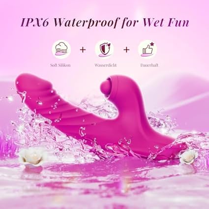 Vibradorador Mujer 4in1 juguetes sexuales, Vibrador Punto G Clítoris 7x10 modos de empuje vibración succión lamiendo consoladores.. para mujer sexy, juguetes eróticos pour jouets sexuels