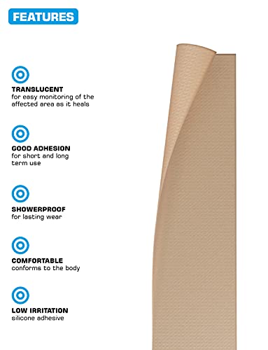 Neo G Opti-Heal Wound Recovery Silicone Scar Strips for Surgical Scars, C Section, Burn, Acne, Keloid Treatment - Medical Silicone Scar Sheets - New and Old Scar Treatment - 1.6 x 5.9 inch - 6 Strips