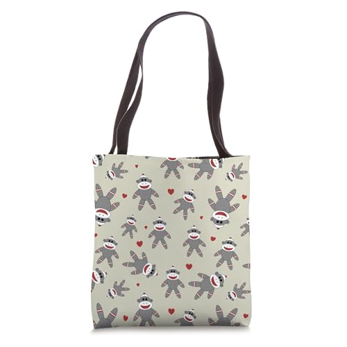 Bolso Tote con Diseño de Mono de Calcetín