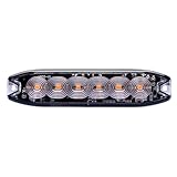 Race Sport Lighting RS3020CSP WHITE-AMBER Strobe Pro Series 6-LED Ultra thin style marker strobes with stylish clear lens face - Self Strobing pattern settings