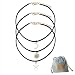YallFF Women's Girls 3-PC Set 90's Vintage Punk Gothic Black Velvet Rope Tattoo Choker Collar Necklaces with Star Moon Sun Pendant
