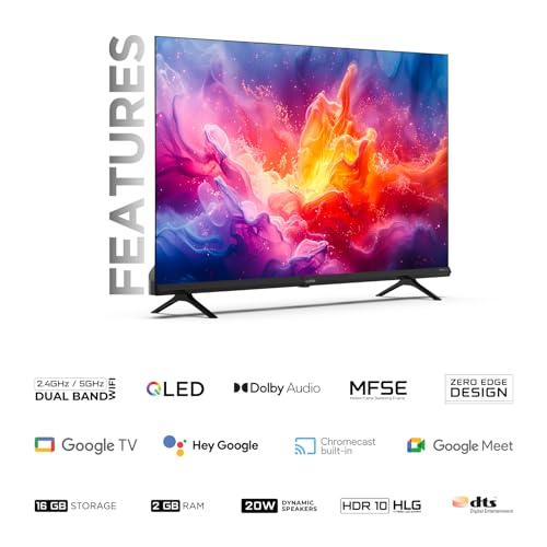 Image of Wobble 109.22 cm (43 inches) QD Series 4K Ultra HD Smart QLED Google TV WB43GTAW9602QD (Black)