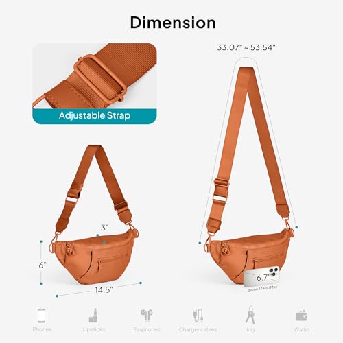 Image of TOPEAST Fanny Pack for Women, Anti-Theft Travel Belt Bag Crossbody Sling Bag Purse with RFID Blocking, Small Fashion Bum Bag Waist Pack with Multiple Pockets for Hiking Walking Sport