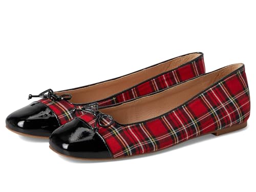 Jack Rogers Women's Kenlyn Cap Toe Ballet-Plaid/Patent Flat