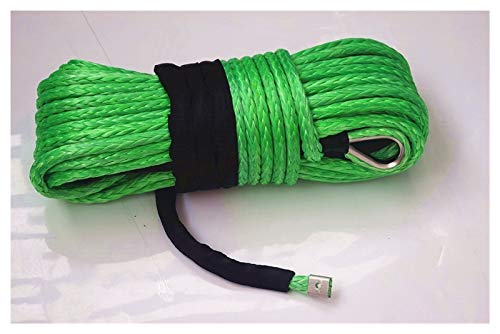 Cuerda de cabrestante sintética UHMWPE de 16mm * 40M, fibra premium verde para remolque eléctrico