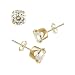 14K Yellow Gold Stud Earring Aprx .24 Carat Total Weight, 3mm Each Round Simulated Diamond Earring. Set on High Quality Stamping Setting & Friction Style Post