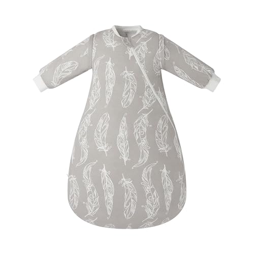 Image of Nest Designs Organic Cotton Removable Long Sleeve Sleep Bag | 1.0 TOG | Ideal for Sensitive Skin