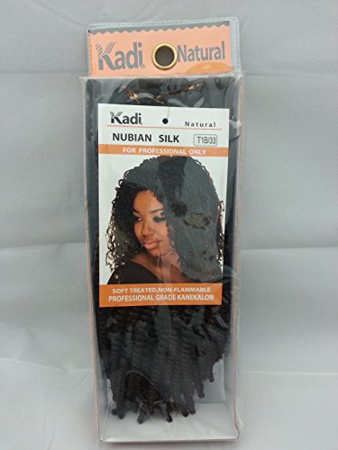 Kadi Natural Braiding Style, Hair Extension, Professional Grade Kanekalon (T1B/33 - Black /Dark Aurburn, NUBIAN SILK)