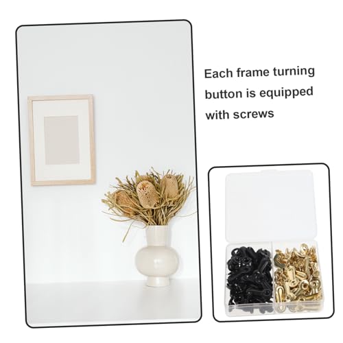 Image of 360pcs Picture Frame Backing Clips with Screws Turn Buttons for Easy Photo Hanging and Replacement Hardware for Crafts and Wall Decor