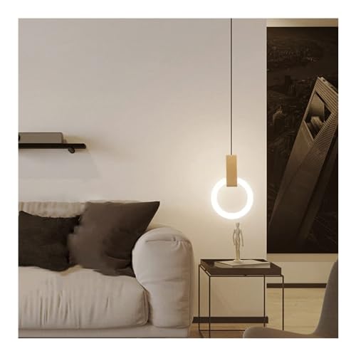 Suspension industrielle cercle LED 20cm pour éclairage de bar et table à manger - 5