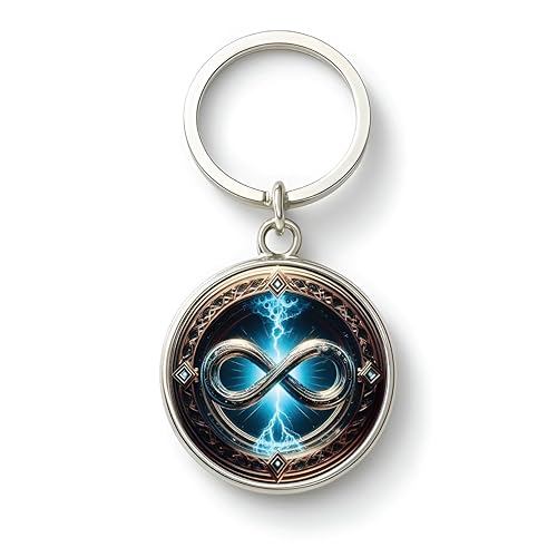 Image of MG | Protective Evil Eye /Spiritual Symbols /Om /Motivational Keychains | Double-Sided Metal Key Ring | Good Luck and devine Charm for Car, Bike, Home & Office