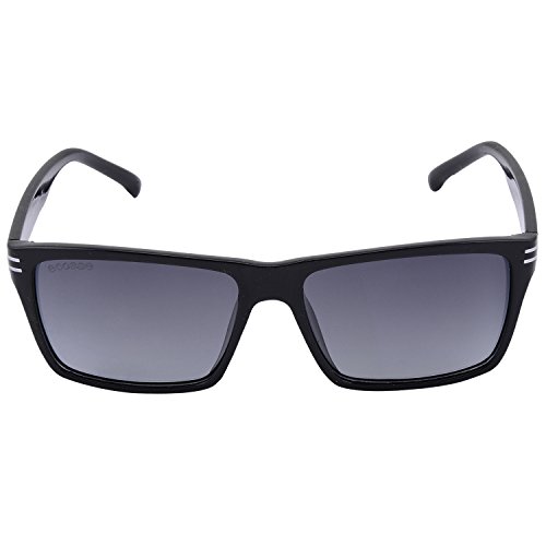 Image of ECOSSE Rectangular Sunglasses (Black, Es106)