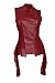 eVogues Women's Sleeveless Sheer and Faux Leather Panel Fashion Vest Jacket