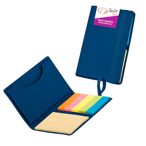 Porta-cartão com Post-its e Anotações 10x6cm Hilo TopGet (Azul)