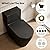 Casta Diva Elongated One Piece Toilet Black with 17" ADA Comfort Chair Height Seat Compact Toilet for Bathroom Power Dual Flush 1.1/1.6GPF & MAP 1000g, 12'' Rough-in, Matte Black