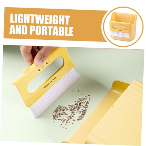 FONDOTIN Mini Besen und Kehrschaufel Set Kompakt und Leicht Kratzfeste Borsten Langlebiges für Tisch Büro und Kleine Flächen Vielseitig Einsetzbar zur Gründlichen Reinigung – Bild 5