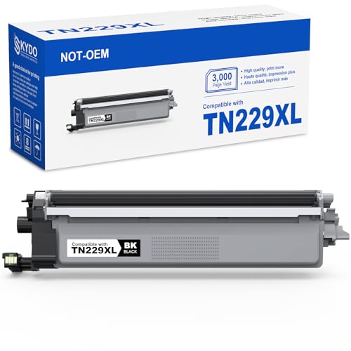 TN229XL Black Toner Cartridge Replacement for TN229XL TN229BK TN229 XL TN-229BK Work with MFC-L3780CDW MFC-L3720CDW HL-L3220CDW HL-L3280CDW Printer Toner (1Black, High Yield) by Skydo - Used condition - CA$5.19