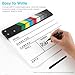 Ribvane Acrylic Movie Film Directors Clapboard, Photography Video TV Cut Action Scene Slate Clapper Board Props with a Magnetic Blackboard Eraser, Two Custom Pens, Cleaning Cloth and Hex Wrench, White