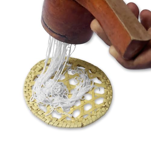 Image of Idiyappam Plates, Natural Palm Leaf Plates, String Hopper Plate - Set of 7, idiyappam Thattu