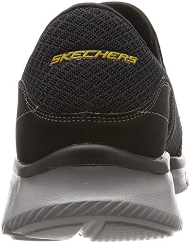 Image of Skechers Men's Equalizer Persistent Slip-On Sneaker | Casual Training, Nubuck Leather, Mesh Ventilation, EVA Cushion Midsole, Traditional Lace-up