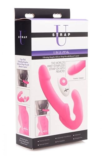 Strap U Urge Silicone Strapless Strap On With Remote, Pink (Af706) #TOP1