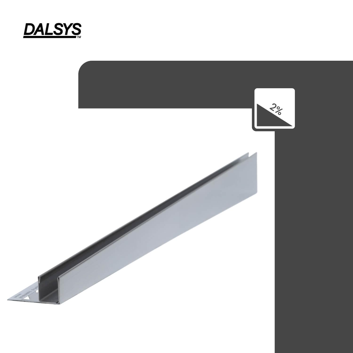 Cuña de pendiente ducha, izquierda 98cm, 19mm Altura Plata | Perfil de pendiente de acero inoxidable V2A, perfil en cuña, perfil en U para vidrio, soporte de vidrio