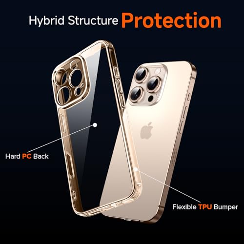 Image of ivoler 3-in-1 Case for iPhone 16 Pro 6.3 inch, Gold