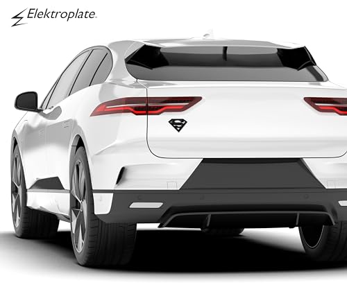 Image of Elektroplate Officially Licensed DC Comics Superman Black All Metal Emblem for Cars, Trucks, and All Auto | Universal Fit at 4.2 inch x 3.0 inch | Weatherproof