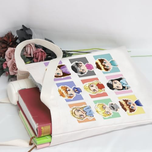 POFULL Book Inspired Tote Bag Book Lover Shoulder Bag3