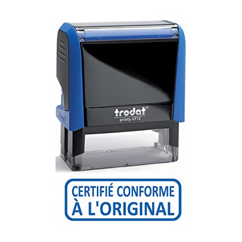 Tampon CERTIFIÉ CONFORME Trodat 4912 encre bleue pour documents