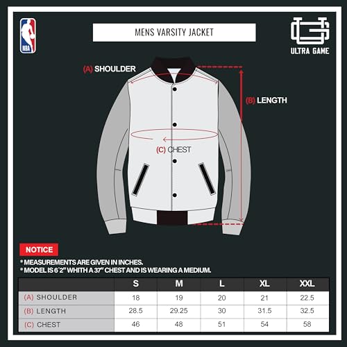 Ultra Game VOM3242FF23 Men'S Standard Game Time Varsity Jacket thumb #5