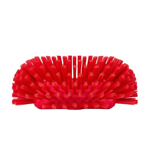 Image of SPARTA Tank and Kettle Scrub Brush Heavy-Duty Tile Brush, Color-Coded and Handle Compatible (Sold Separately) for Optimal Access In Spacious Containers, Plastic, 5.5 X 9.5 Inches, Red