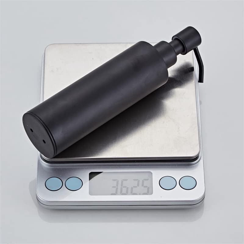 Dosificador Jabon 200 ml dispensador de jabón de Acero Inoxidable Negro Recubierto Redondo Redondo Botella de Botella de Botella de Cocina Suministros de baño dispensador champú