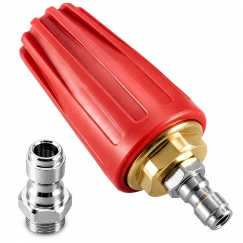 360° Pressure Washer Turbo Nozzle 2600-5100 PSI, 1/4" Quick Connect 4.0 GPM