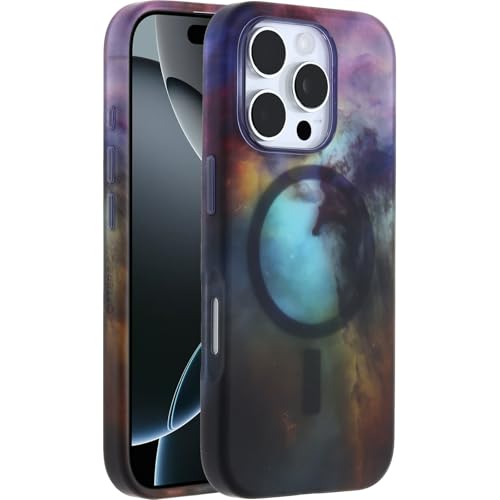 Image of OtterBox iPhone 16 Pro Figura Series Case - Space Purple | Hydro-dipped Design, Ultra-Thin, Silicone iPhone Case, MagSafe iPhone Case with Camera Bumper