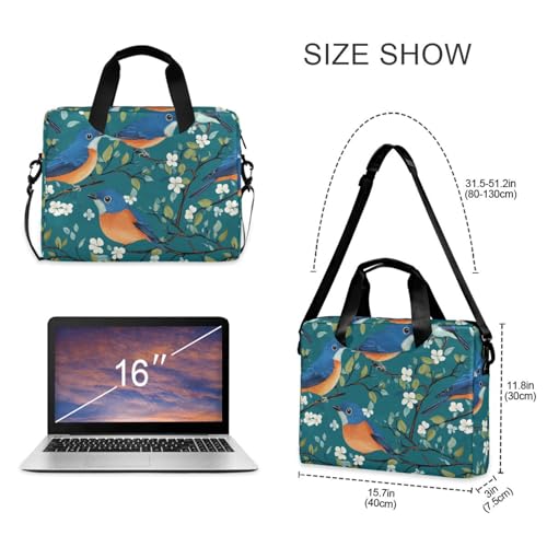 Funda para portátil con correa y asa 15.6 pulgadas azul miniatura 5