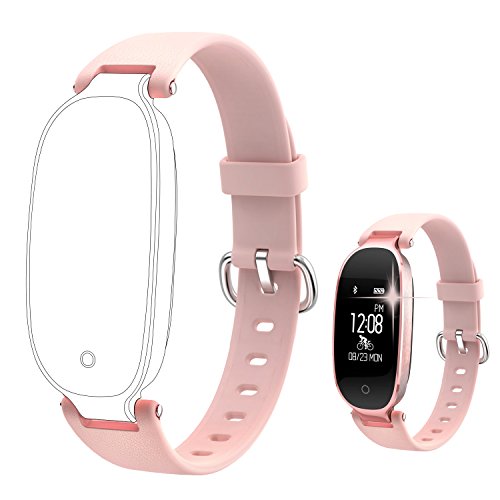 WOWGO Courroie de Remplacement réglable Fitness Tracker Straps (Or Rose)