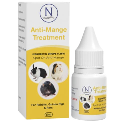 Naqua Anti-Mange mite spot-on. Mange treatment for rabbits ferrets guinea pigs rats & chinchilla. Vet strength. Powerful & fast results for mange infections.