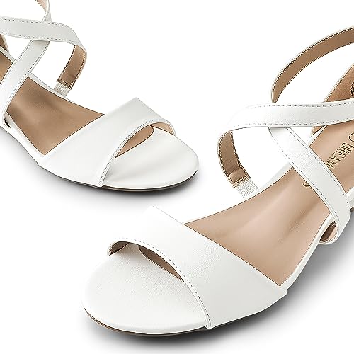 Image of DREAM PAIRS Women's Low Wedge Sandals Ankle Strap Heel Sandal Open Toe Wide Dress Summer Shoes