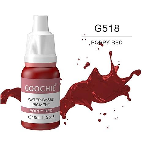 Goochie Superior Semi Organic Liquid Water Based Micro Pigment EU Standard Machine Permanent Makeup Pigment 10ml Lip Pigment Oppy Red - G518 - Image 3