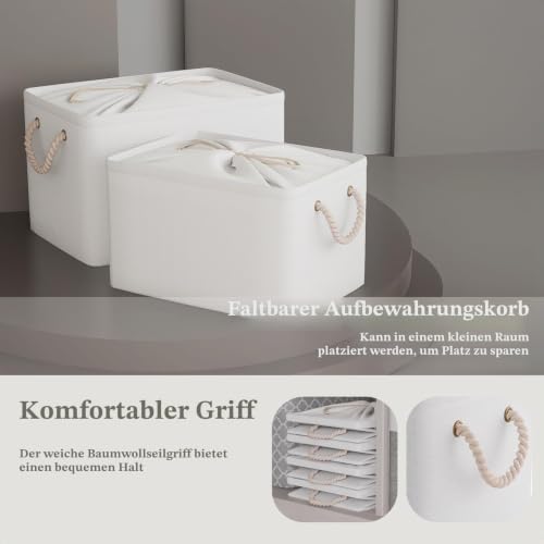 OUTBROS Aufbewahrungsboxen, 38x28x26cm (Weiß, 3-Pack) – Ansicht 5